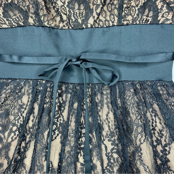 Laundry Shelli Segal Size 2 Cocktail Dress Lace Overlay Midi Cocktail Party NWT - Picture 4 of 14